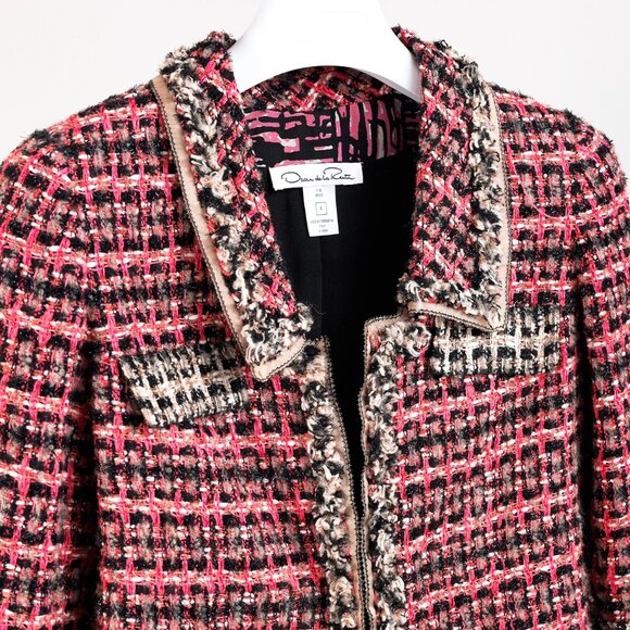 Oscar de la Renta AW/10 Pink Cropped Tweed Blazer - Picture 3 of 10